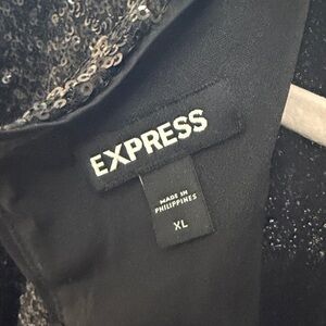 Express XL Black Sequin Dress